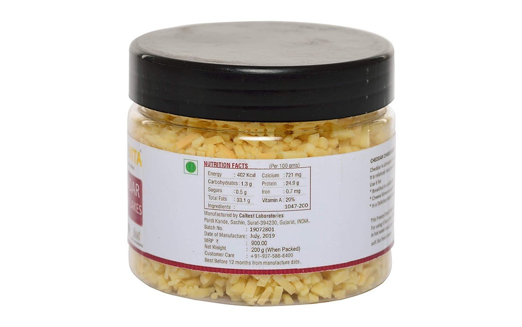 Nutravita Cheddar Cheese Flakes    Plastic Jar  200 grams